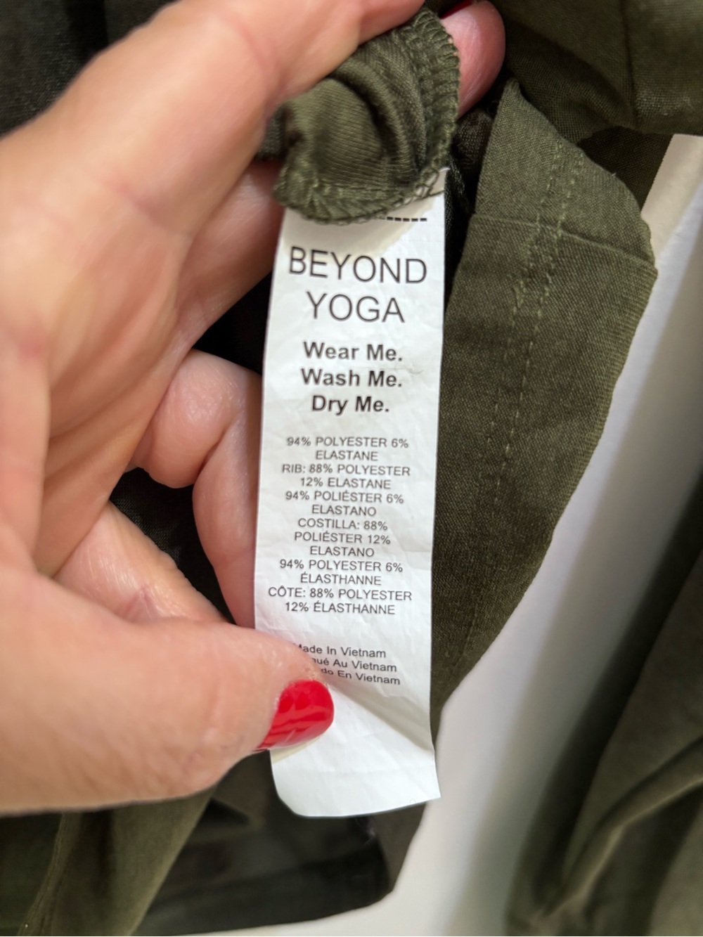 Beyond Yoga Olive Long-Sleeve Crew Neck Top - Picture 3 of 4
